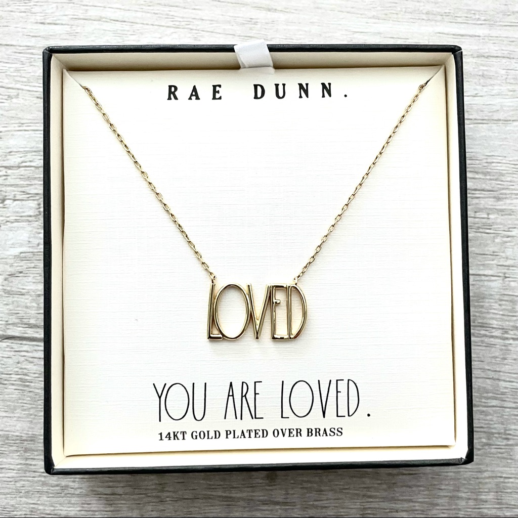 Rae Dunn Loved 14kt Gold Plated Necklace 40$